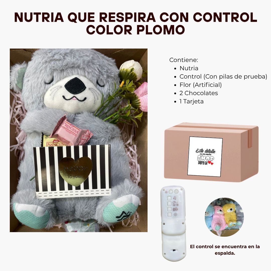 Peluche Nutria Respira Con Control Plomo